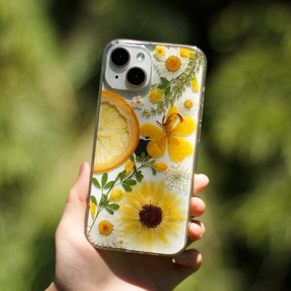 Yellow Flower iphone 15 pro max 14 13 phone case cover Samsung s24 ultra s23 her - Picture 4 of 6